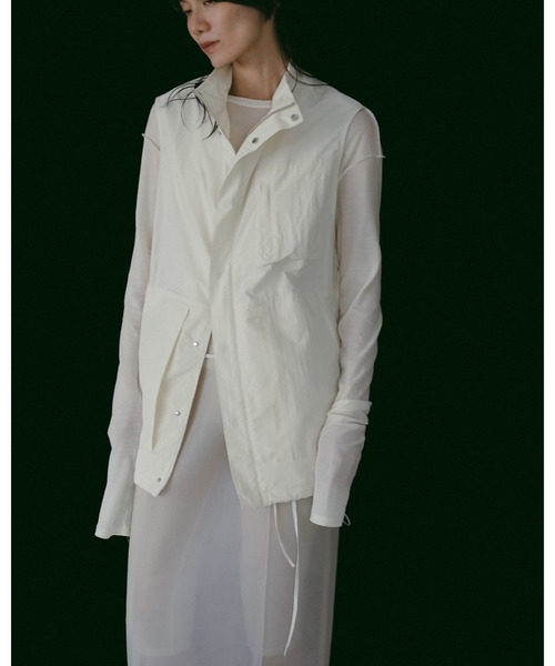 anuke（アンヌーク）の「Sheer Long T-Shirts（Tシャツ/カットソー・レディース・ブルー系その他/ブラウン/アイボリー・FREE）」の7枚目の写真