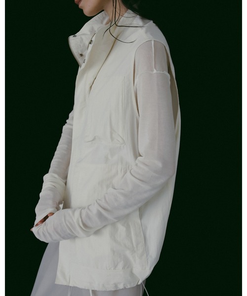 anuke（アンヌーク）の「Sheer Long T-Shirts（Tシャツ/カットソー・レディース・ブルー系その他/ブラウン/アイボリー・FREE）」の8枚目の写真