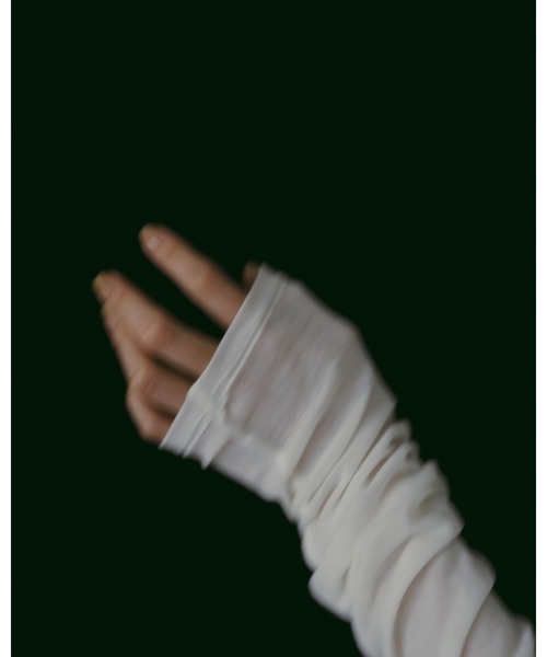 anuke（アンヌーク）の「Sheer Long T-Shirts（Tシャツ/カットソー・レディース・ブルー系その他/ブラウン/アイボリー・FREE）」の9枚目の写真