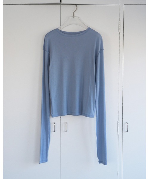 anuke（アンヌーク）の「Sheer Long T-Shirts（Tシャツ/カットソー・レディース・ブルー系その他/ブラウン/アイボリー・FREE）」の20枚目の写真