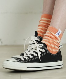 MILLER（ミラー）の「"02"≪Robert P. Miller≫パネルリブ ボーダー ロークルーソックス（ソックス/靴下）」