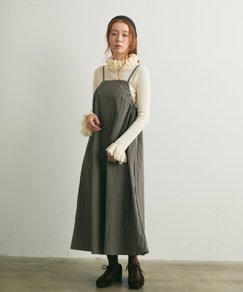 Crisp（クリスプ）の「フリルカラーニットトップス（ニット/セーター・レディース・ホワイト/ピンク/ダークグレー・FREE）」の9枚目の写真