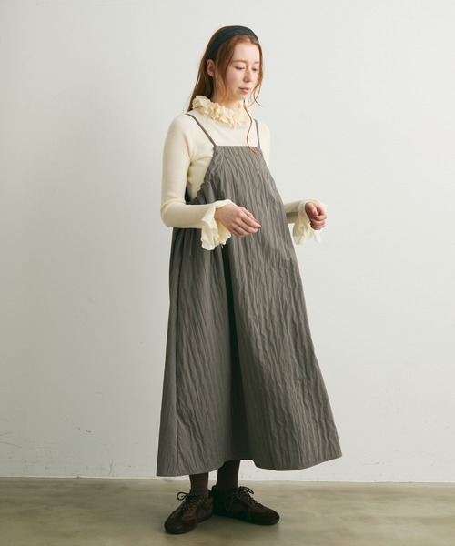 Crisp（クリスプ）の「フリルカラーニットトップス（ニット/セーター・レディース・ホワイト/ピンク/ダークグレー・FREE）」の10枚目の写真