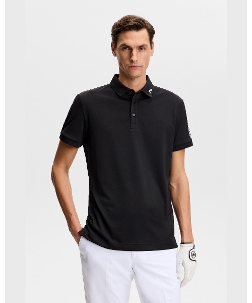 J.LINDEBERG(ジェイリンドバーグ)の「【J.LINDEBERG/GOLF】 半袖ポロシャツ Tour Tech Slim Fit Polo(ポロシャツ・メンズ・ブラック/ホワイト・46)」の2枚目の写真