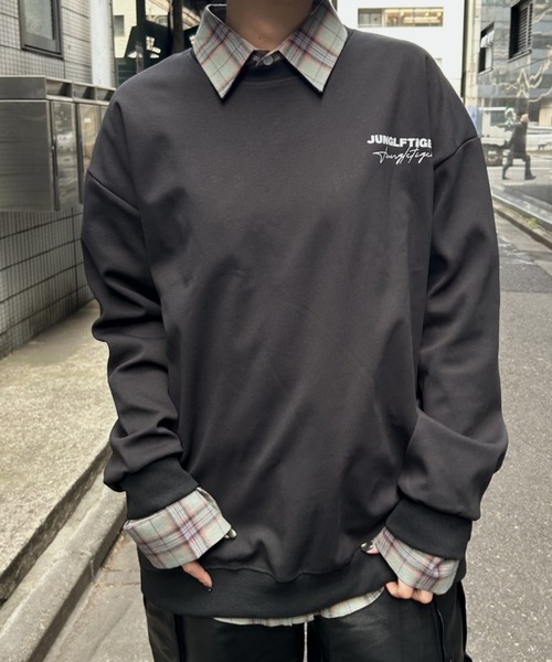 B.R.U(ブル)の「バックプリントスウェットプルオーバー(スウェット・メンズ・グレー/ブラック・LARGE/MEDIUM)」の4枚目の写真