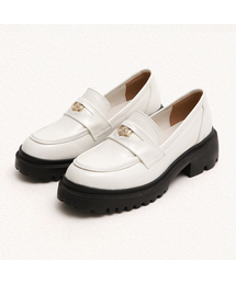 MAC MOC（マックモック）の「ブロック3カラー チャンキーウォーカーソール ペニーローファー 5cm（ローファー）」