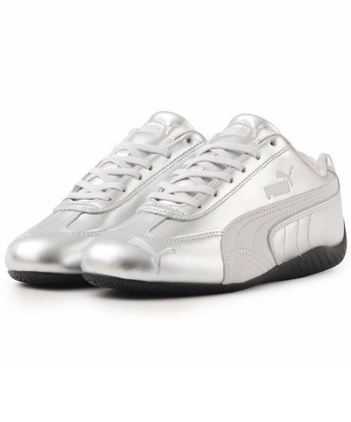 PUMA(プーマ)の「PUMA SPEEDCAT SILVER WMNS / プーマ スピードキャット シルバー ウィメンズ(スニーカー・レディース・シルバー・23.0cm/23.5cm/24.0cm/24.5cm/25.0cm/25.5cm/26.0cm/26.5cm/27.0cm/27.5cm)」の1枚目の写真