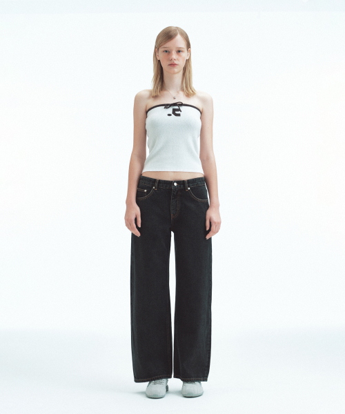 Rest&Recreation(レストアンドレクリエーション)の「LOW RISE STITCH JEANS - BLACK(デニムパンツ・レディース・その他・X-SMALL/SMALL/MEDIUM)」の3枚目の写真