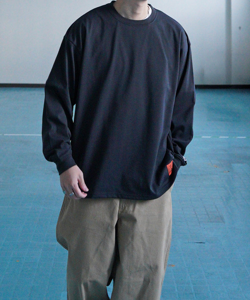 ZIP FIVE(ジップファイブ)の「【CHIKABA SAUNA CLUB】TC度詰め天竺 3タイプ プリント 長袖 Tシャツ(Tシャツ/カットソー・メンズ・オートミール/ブラック系/ホワイト/ブラック系1/グレー/ネイビー系/グレー系/ネイビー系2/ブラック/ホワイト系・MEDIUM/LARGE)」の10枚目の写真