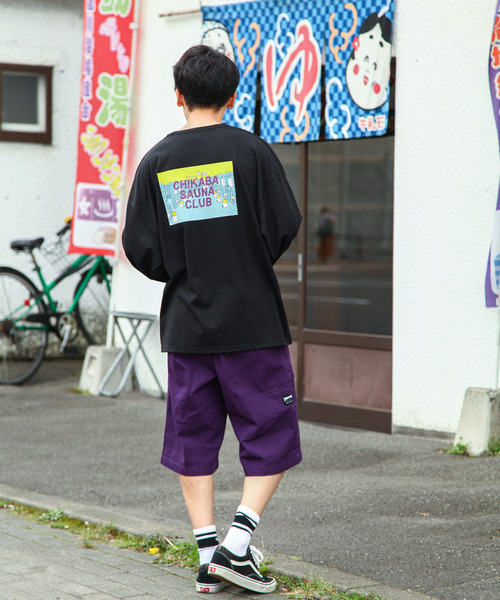 ZIP FIVE(ジップファイブ)の「【CHIKABA SAUNA CLUB】TC度詰め天竺 3タイプ プリント 長袖 Tシャツ(Tシャツ/カットソー・メンズ・オートミール/ブラック系/ホワイト/ブラック系1/グレー/ネイビー系/グレー系/ネイビー系2/ブラック/ホワイト系・MEDIUM/LARGE)」の11枚目の写真