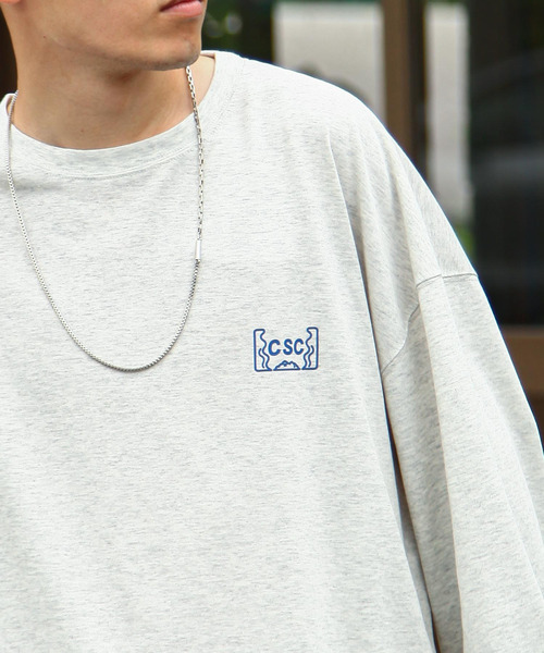 ZIP FIVE(ジップファイブ)の「【CHIKABA SAUNA CLUB】TC度詰め天竺 3タイプ プリント 長袖 Tシャツ(Tシャツ/カットソー・メンズ・オートミール/ブラック系/ホワイト/ブラック系1/グレー/ネイビー系/グレー系/ネイビー系2/ブラック/ホワイト系・MEDIUM/LARGE)」の14枚目の写真