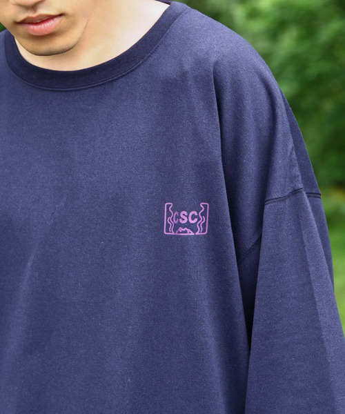 ZIP FIVE(ジップファイブ)の「【CHIKABA SAUNA CLUB】TC度詰め天竺 3タイプ プリント 長袖 Tシャツ(Tシャツ/カットソー・メンズ・オートミール/ブラック系/ホワイト/ブラック系1/グレー/ネイビー系/グレー系/ネイビー系2/ブラック/ホワイト系・MEDIUM/LARGE)」の19枚目の写真