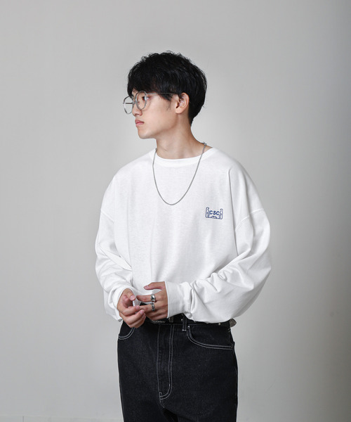 ZIP FIVE(ジップファイブ)の「【CHIKABA SAUNA CLUB】TC度詰め天竺 3タイプ プリント 長袖 Tシャツ(Tシャツ/カットソー・メンズ・オートミール/ブラック系/ホワイト/ブラック系1/グレー/ネイビー系/グレー系/ネイビー系2/ブラック/ホワイト系・MEDIUM/LARGE)」の21枚目の写真