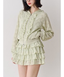 jouetie（ジュエティ）の「レースクロップドZIPフーディー【セットアップ対応】（パーカー）」