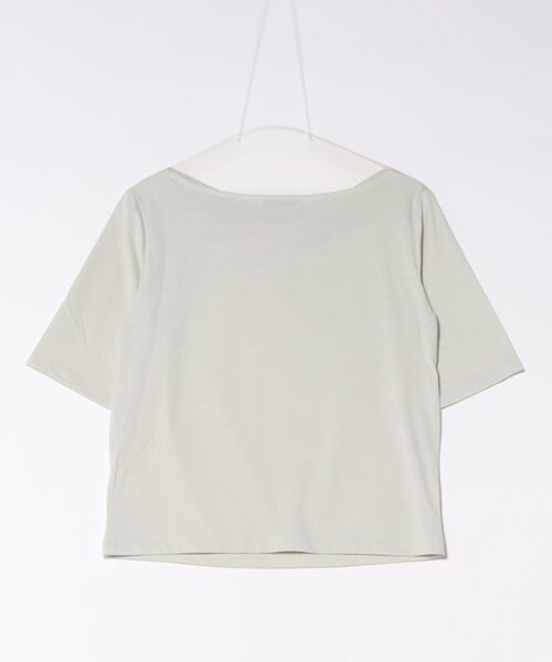 Doux archives（ドゥアルシーヴ）の「ニュアンスネック５分袖カットソー（Tシャツ/カットソー・レディース・ミント/チャコールグレー/オフホワイト・FREE）」の5枚目の写真