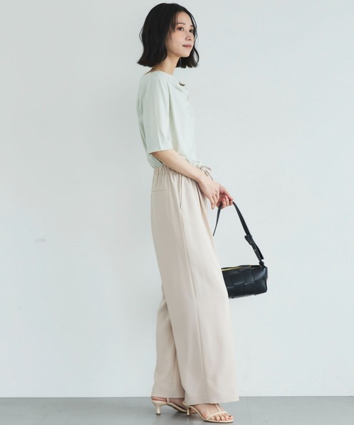 Doux archives(ドゥアルシーヴ)の「ニュアンスネック5分袖カットソー(Tシャツ/カットソー・レディース・ミント/チャコールグレー/オフホワイト・FREE)」の17枚目の写真