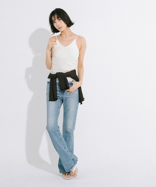 coca（coca）（コカ）の「OUT BRA バックオープンVネックキャミソール（キャミソール・レディース・ブラック/アイボリー/ブラウン・L/M/S）」の6枚目の写真
