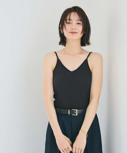 coca（coca）（コカ）の「OUT BRA バックオープンVネックキャミソール（キャミソール・レディース・ブラック/アイボリー/ブラウン・L/M/S）」の14枚目の写真