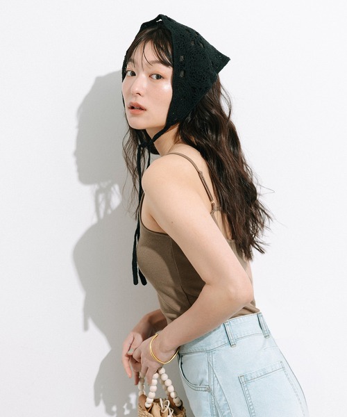 coca（coca）（コカ）の「OUT BRA バックオープンVネックキャミソール（キャミソール・レディース・ブラック/アイボリー/ブラウン・L/M/S）」の16枚目の写真