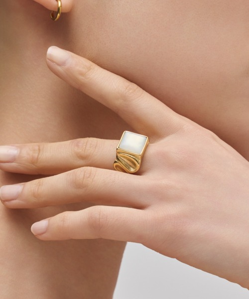 ciite' surgical stainless(シーテサージカルステンレス)の「【金属アレルギー対応】nuance stone ring ニュアンス ストーンリング サージカルステンレス(リング・レディース・シルバー/ゴールド・11号/13号/17号/15号/9号)」の10枚目の写真