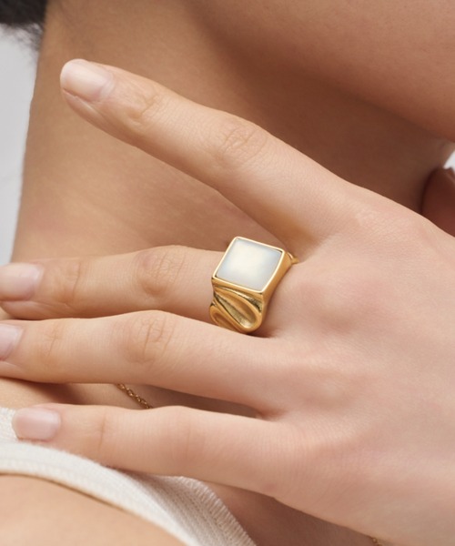 ciite' surgical stainless(シーテサージカルステンレス)の「【金属アレルギー対応】nuance stone ring ニュアンス ストーンリング サージカルステンレス(リング・レディース・シルバー/ゴールド・11号/13号/17号/15号/9号)」の9枚目の写真