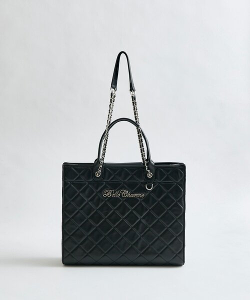 OLIVE des OLIVE（オリーブデオリーブ）の「【Belle Charme】Belle Charme Quilted Carry on Tote（トートバッグ・レディース・ピンク/アイボリー/ブラック・FREE）」の14枚目の写真