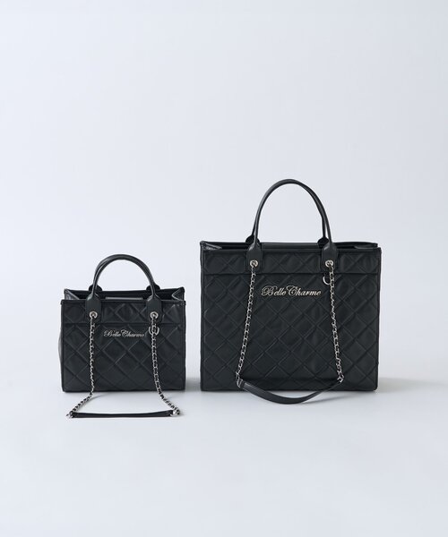 OLIVE des OLIVE（オリーブデオリーブ）の「【Belle Charme】Belle Charme Quilted Carry on Tote（トートバッグ・レディース・ピンク/アイボリー/ブラック・FREE）」の20枚目の写真