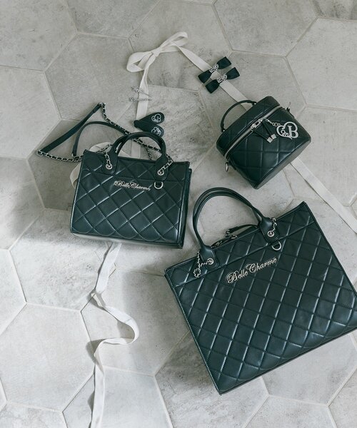 OLIVE des OLIVE（オリーブデオリーブ）の「【Belle Charme】Belle Charme Quilted Carry on Tote（トートバッグ・レディース・ピンク/アイボリー/ブラック/サックスブルー/ラベンダー・FREE）」の17枚目の写真