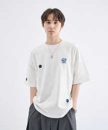 Remember.（リメンバー）の「フラワーワッペンルーズTシャツ / Flower Patch Loose T-shirt（Tシャツ/カットソー）」