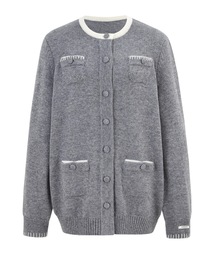 andwang | Ornament Bicolor Knit Cardigan(カーディガン/ボレロ)