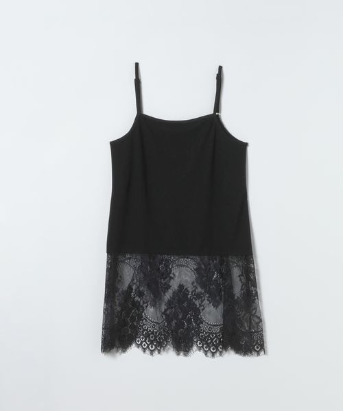 JEANASIS（ジーナシス）の「【選べるシルエット】レースドッキングキャミソール/668652（キャミソール・レディース・ホワイト/ブラック/ブラック系その他/ホワイト系その他・FREE）」の4枚目の写真