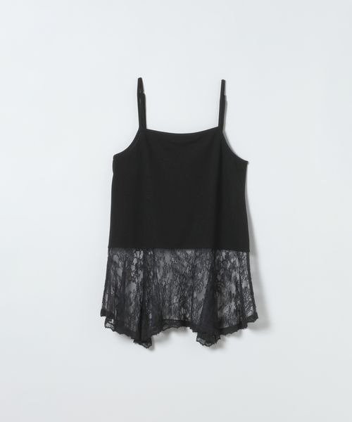 JEANASIS（ジーナシス）の「【選べるシルエット】レースドッキングキャミソール/668652（キャミソール・レディース・ホワイト/ブラック/ブラック系その他/ホワイト系その他・FREE）」の3枚目の写真