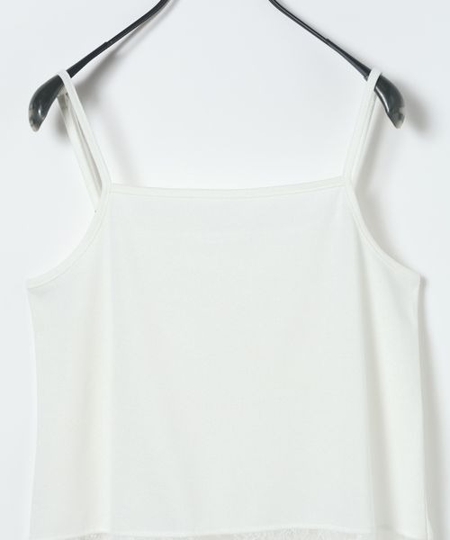 JEANASIS（ジーナシス）の「【選べるシルエット】レースドッキングキャミソール/668652（キャミソール・レディース・ホワイト/ブラック/ブラック系その他/ホワイト系その他・FREE）」の6枚目の写真