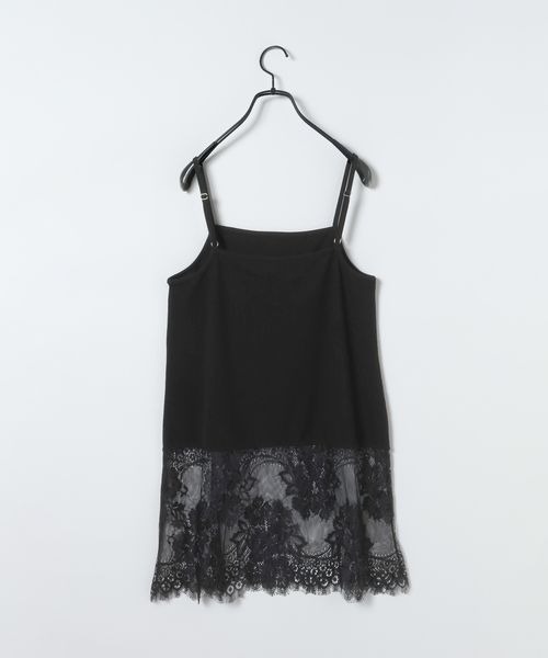 JEANASIS（ジーナシス）の「【選べるシルエット】レースドッキングキャミソール/668652（キャミソール・レディース・ホワイト/ブラック/ブラック系その他/ホワイト系その他・FREE）」の13枚目の写真
