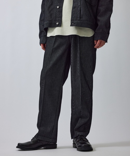  j.n.r.d（ジェー・エヌ・アール・ディー）の「チルジーンズワイドテーパードパンツ/セットアップ対応/軽量/ドライタッチ/通気性（デニムパンツ・メンズ・ブルー系その他6/ネイビー/ブラック・L/M/S/LL）」の20枚目の写真