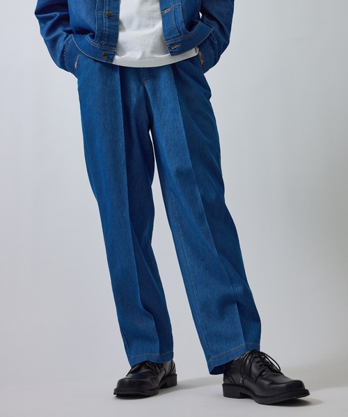  j.n.r.d（ジェー・エヌ・アール・ディー）の「チルジーンズワイドテーパードパンツ/セットアップ対応/軽量/ドライタッチ/通気性（デニムパンツ・メンズ・ブルー系その他6/ネイビー/ブラック・L/M/S/LL）」の21枚目の写真