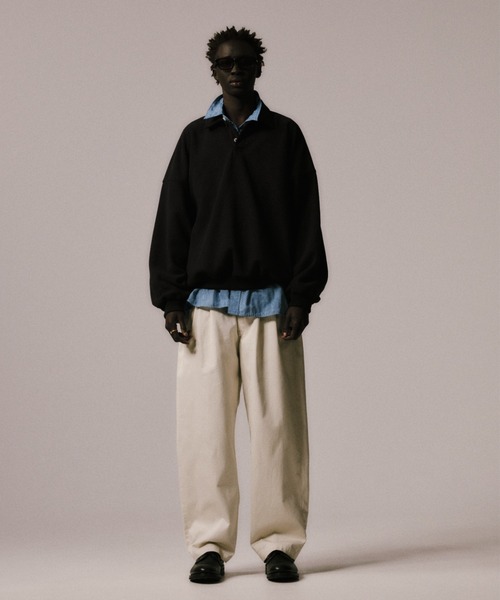 COOTIE PRODUCTIONS（クーティープロダクションズ）の「Westpoint 2 Tuck Easy Trousers（チノパンツ・メンズ・グレー/アイボリー/ブラック・X-LARGE/LARGE/MEDIUM/SMALL）」の5枚目の写真