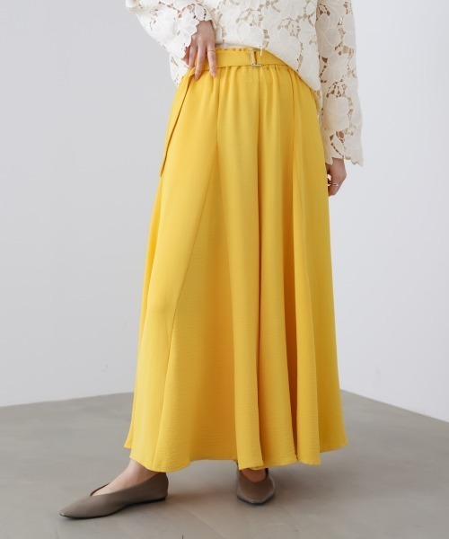 Bou Jeloud（ブージュルード）の「麻ライクポイントベルトパンツ（その他パンツ・レディース・ホワイト系その他/イエロー/ブラック・FREE）」の3枚目の写真