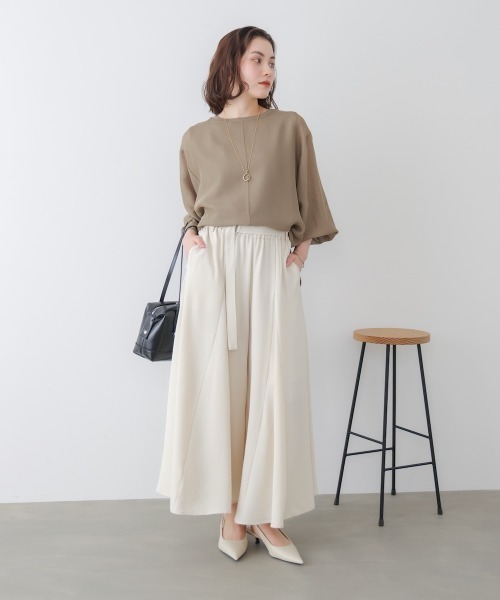 Bou Jeloud（ブージュルード）の「麻ライクポイントベルトパンツ（その他パンツ・レディース・ホワイト系その他/イエロー/ブラック・FREE）」の5枚目の写真