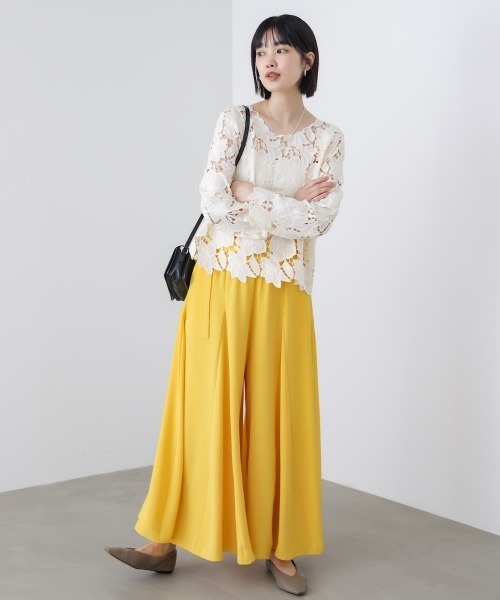 Bou Jeloud（ブージュルード）の「麻ライクポイントベルトパンツ（その他パンツ・レディース・ホワイト系その他/イエロー/ブラック・FREE）」の22枚目の写真