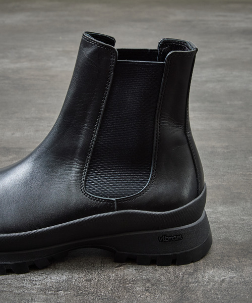 PADRONE(パドローネ)の「PADRONE パドローネ / SIDE GORE BOOTS with Vibram #884C サイドゴアブーツ ビブラムソール 日本製 / PU8840-1106(ブーツ・メンズ・ブラック・42/41/40/43)」の7枚目の写真