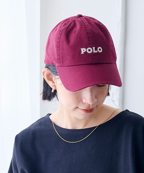 CROSS FUNCTION（クロスファンクション）の「POLO ロゴ刺繍キャップ【CROSS FUNCTION/クロスファンクション】（キャップ・レディース・ブラック/ブルー/チャコールグレー/ダークグリーン/ベージュ/ネイビー/ピンク/ワインレッド・FREE）」の8枚目の写真