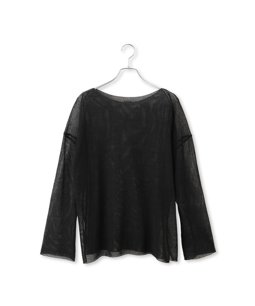 SALON adam et rope'（サロン アダム エ ロペ）の「オーガニックリネンシアーボートネックプルオーバー（ニット/セーター・レディース・ホワイト/ブラック/ブラウン・FREE）」の19枚目の写真