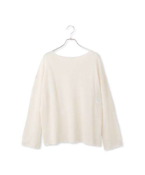 SALON adam et rope'（サロン アダム エ ロペ）の「オーガニックリネンシアーボートネックプルオーバー（ニット/セーター・レディース・ホワイト/ブラック/ブラウン・FREE）」の18枚目の写真