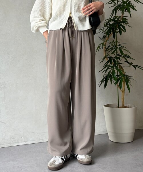 Chez toi（シェトワ）の「クレープイージーパンツ（その他パンツ・レディース・ライトグレー/アイボリー/チャコールグレー・FREE）」の18枚目の写真