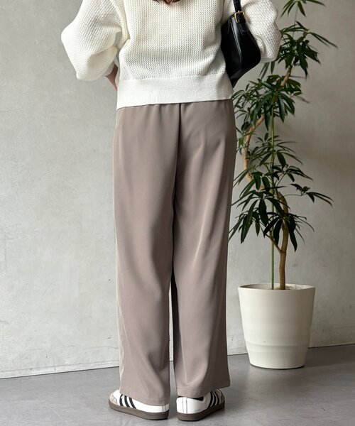 Chez toi（シェトワ）の「クレープイージーパンツ（その他パンツ・レディース・ライトグレー/アイボリー/チャコールグレー・FREE）」の20枚目の写真