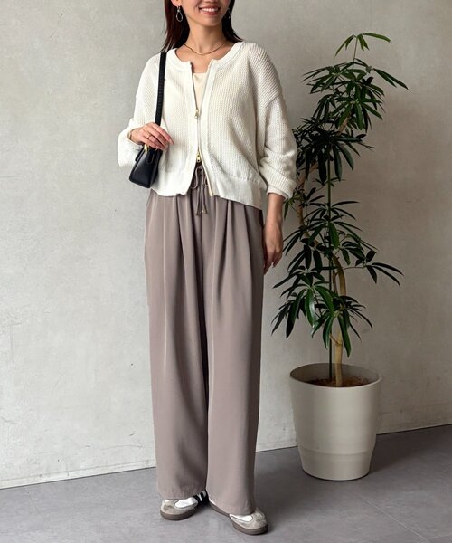 Chez toi（シェトワ）の「クレープイージーパンツ（その他パンツ・レディース・ライトグレー/アイボリー/チャコールグレー・FREE）」の21枚目の写真