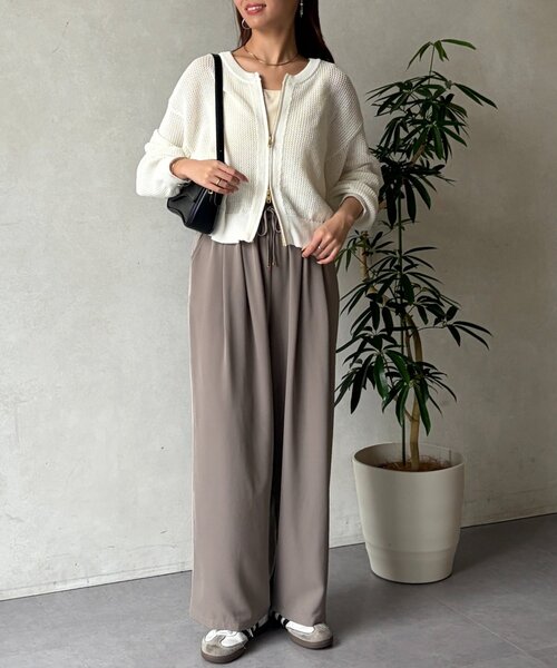 Chez toi（シェトワ）の「クレープイージーパンツ（その他パンツ・レディース・ライトグレー/アイボリー/チャコールグレー・FREE）」の22枚目の写真