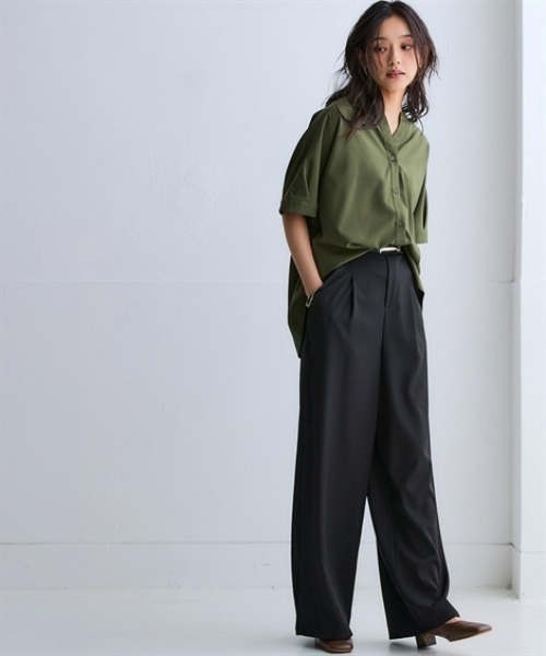 nissen(ニッセン)の「さらりとろけるスキッパーブラウス(防しわ・吸汗速乾)<大きいサイズ有>(シャツ/ブラウス・レディース・ブルー/オフホワイト/ベージュ/チャコール/ダークカーキ・S/M/L/LL/3L)」の17枚目の写真