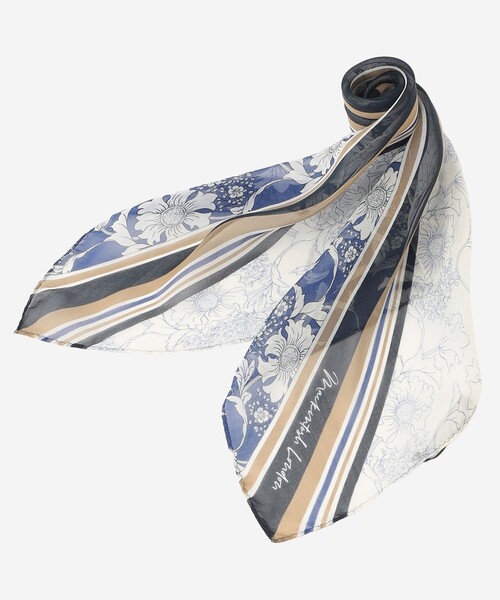 MACKINTOSH LONDON(マッキントッシュ ロンドン)の「【婦人画報4月号掲載】【BIBURY FLOWER】バイブリーフラワーパネルスクエアスカーフ(バンダナ/スカーフ・レディース・イエロー/ライトブルー・FREE)」の5枚目の写真